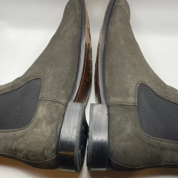 Thursday Boot Company Dark Olive Suede Chelsea Boots - Picture 5 of 10